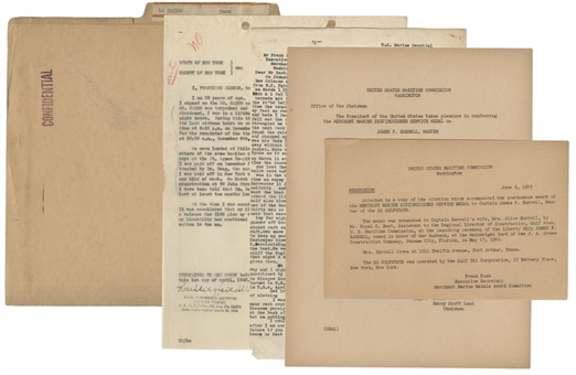 1942-45 World War II Merchant Marine Survivor Accounts From the Battle of the Atlantic (University Archives LOA)